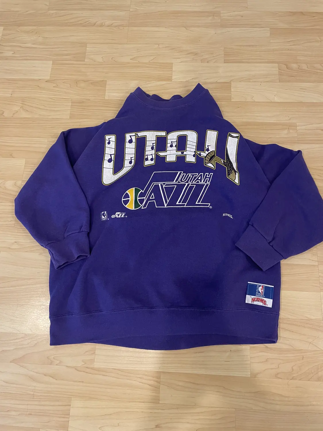 Utah Jazz Nutmeg Crewneck 90s XL