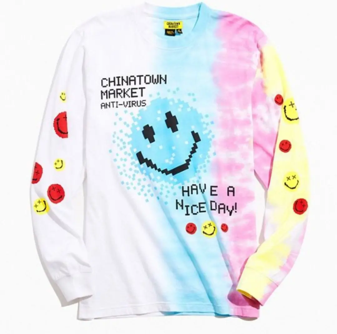 Chinatown Market X Smiley Tie-Dye Long sleeve T-shirt - Size Small