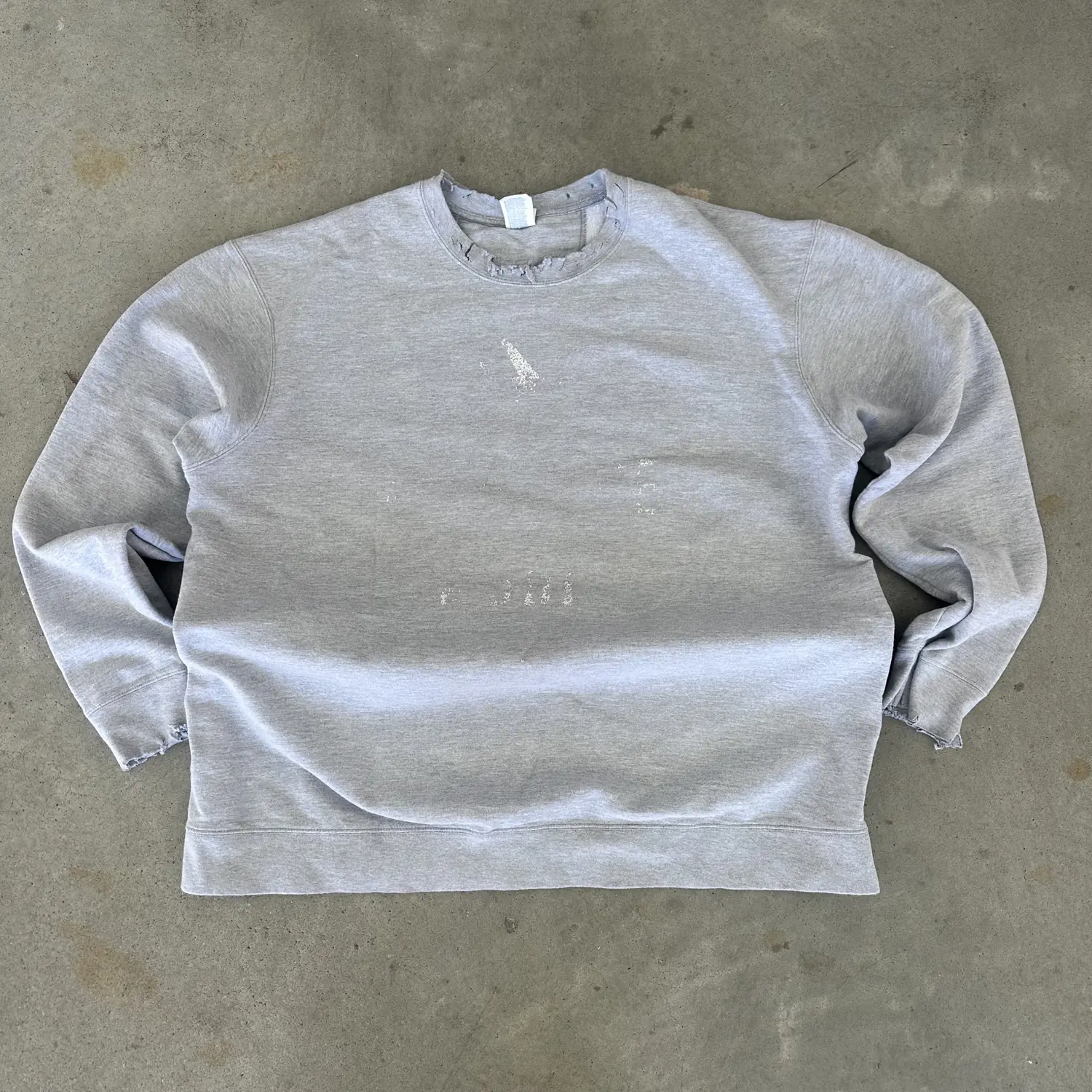 Distressed Blank Grey Sweatshirt