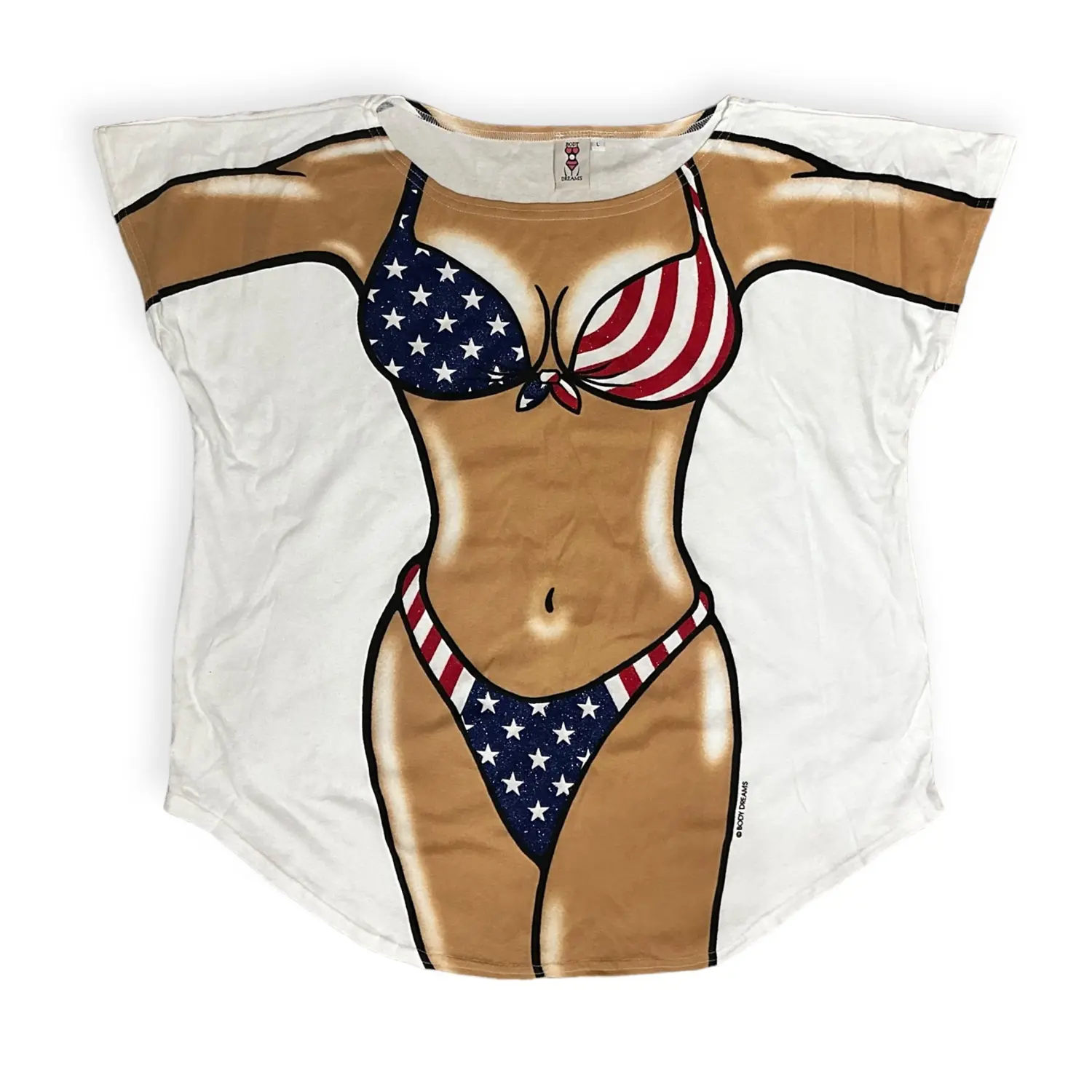 Body Dreams American Bikini Spray Art Tunic Top - Size: XL